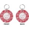Coral Circle Keychain (Front + Back)