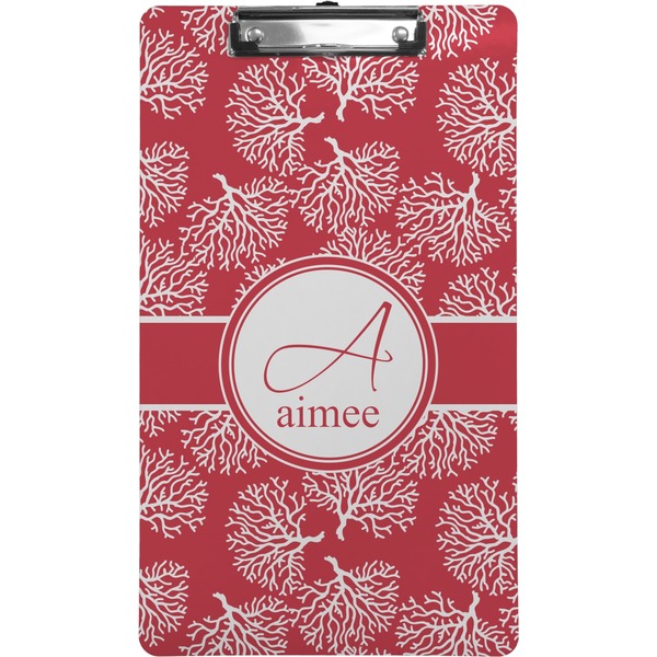 Custom Coral Clipboard (Legal Size) (Personalized)