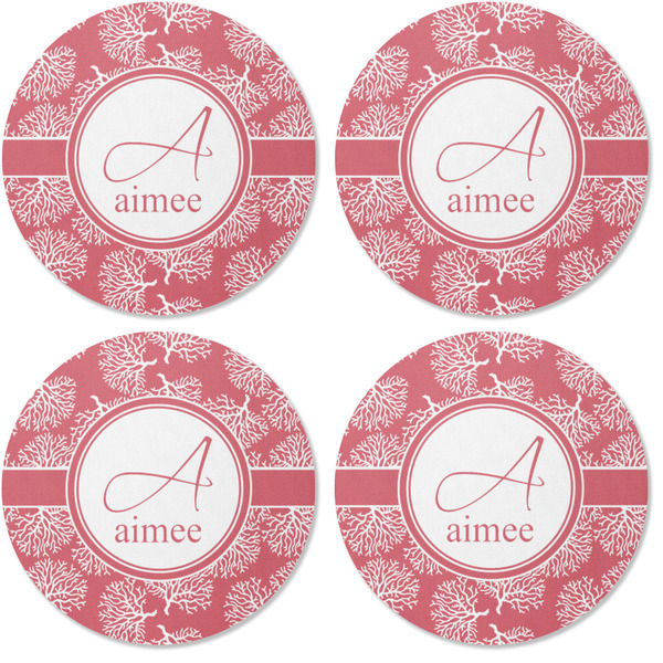 Coral Coaster Round Rubber Back - Apvl
