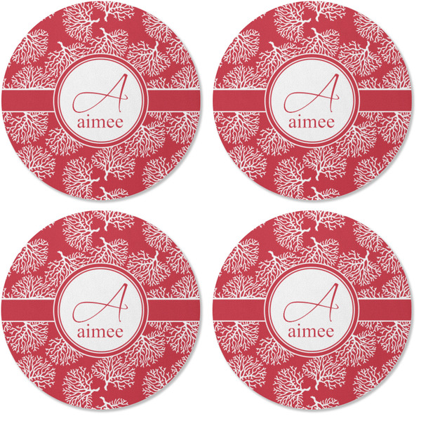 Coral Coaster Round Rubber Back - Apvl