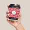 Coral Coffee Cup Sleeve - LIFESTYLE