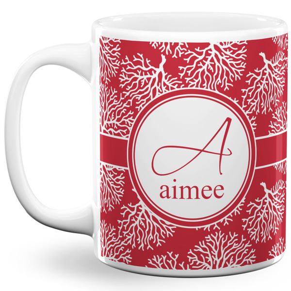 Custom Coral 11 Oz Coffee Mug - White (Personalized)