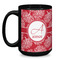 Coral Coffee Mug - 15 oz - Black