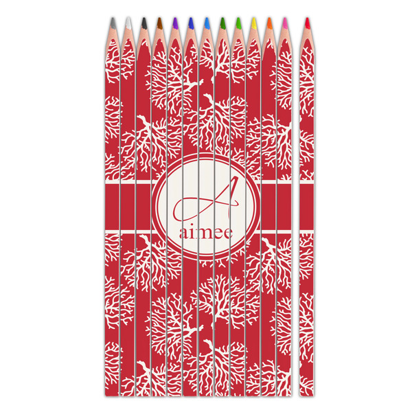Custom Coral Colored Pencils (Personalized)
