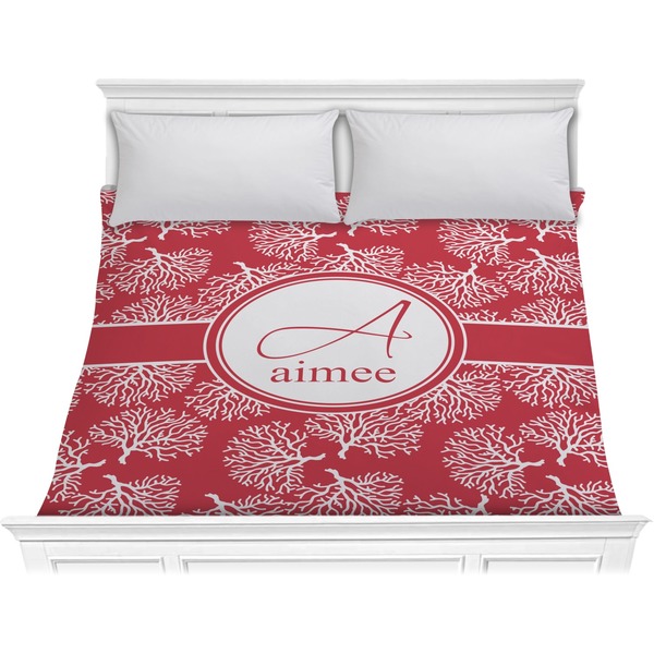 Custom Coral Comforter - King (Personalized)