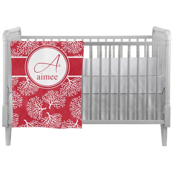Custom Coral Crib Comforter / Quilt (Personalized)