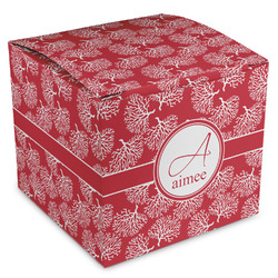 Coral Cube Favor Gift Boxes (Personalized)