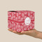 Coral Cube Favor Gift Box - On Hand - Scale View