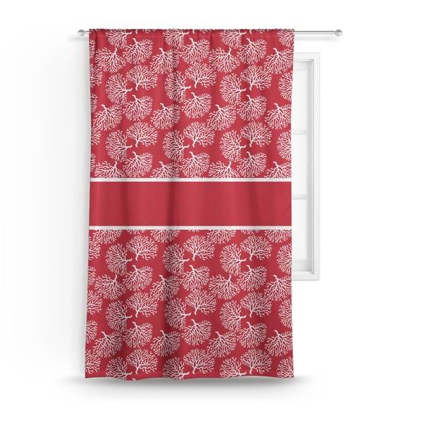 Custom Coral Curtain - 50"x84" Panel