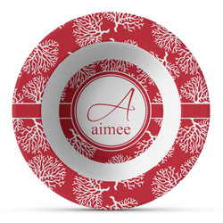 Coral Plastic Bowl - Microwave Safe - Composite Polymer (Personalized)