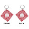 Coral Diamond Keychain (Front + Back)
