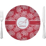 Coral 10" Glass Lunch / Dinner Plates - Single or Set (Personalized)