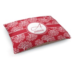 Coral Dog Bed - Medium w/ Name and Initial