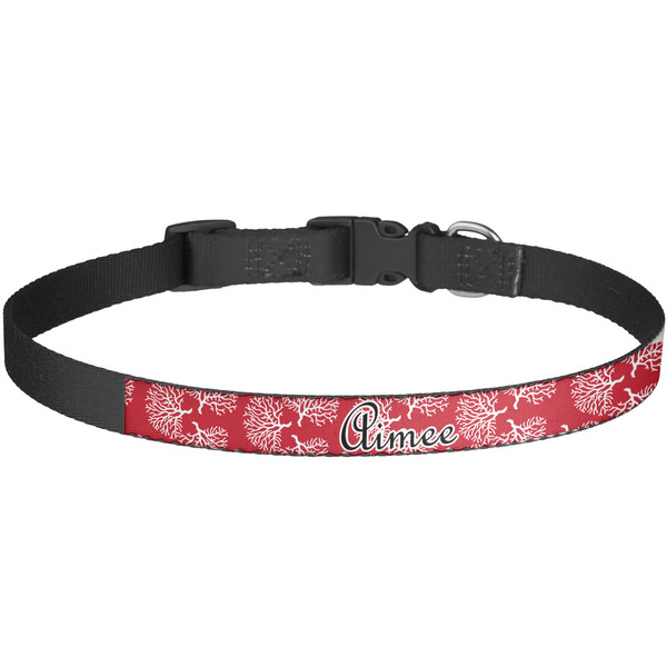 Custom Coral Dog Collar - Large (Personalized)