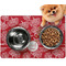 Coral Dog Food Mat - Small w/ Name and Initial