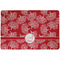 Coral Dog Food Mat w/ Name and Initial