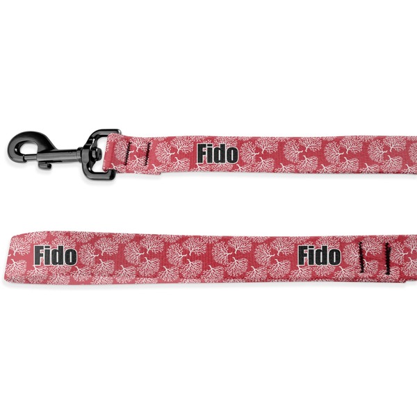 Custom Coral Deluxe Dog Leash - 4 ft (Personalized)