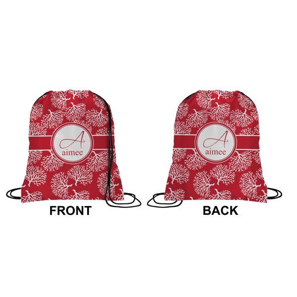 Coral Drawstring Backpack