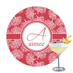 Coral Printed Drink Topper - 3.25" (Personalized)