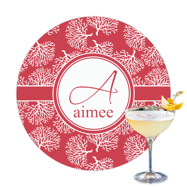 Custom Coral Printed Drink Topper (Personalized)