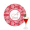 Coral Printed Drink Topper -  2.5" (Personalized)