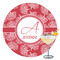Coral Printed Drink Topper - 3.5" (Personalized)