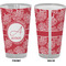 Coral Pint Glass - Full Color - Front & Back Views