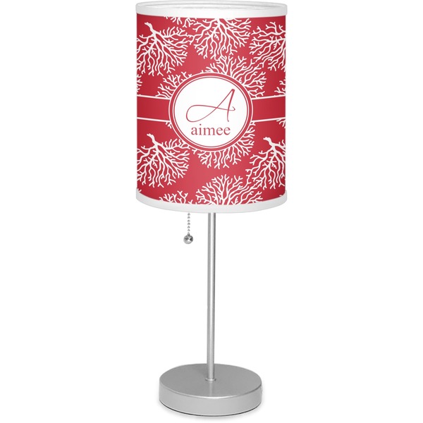 Custom Coral Lamp with Drum Shade (Personalized)