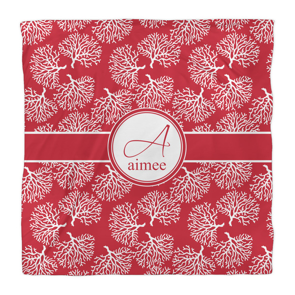 Coral Duvet Cover - Queen - Front