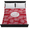 Coral Duvet Cover - Queen - On Bed - No Prop