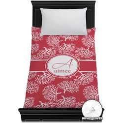 Coral Duvet Cover - Twin (Personalized)