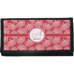 Coral Canvas Checkbook Cover (Personalized)