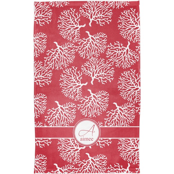 Coral Finger Tip Towel - Full View