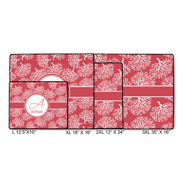 Coral Gaming Mats - SIZE CHART