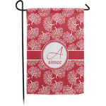 Coral Small Garden Flag - Single Sided w/ Name and Initial