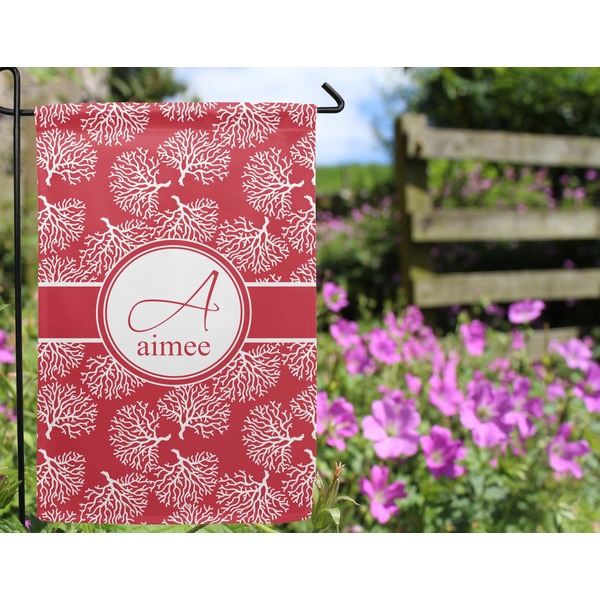 Coral Garden Flag - Outside In Flowers