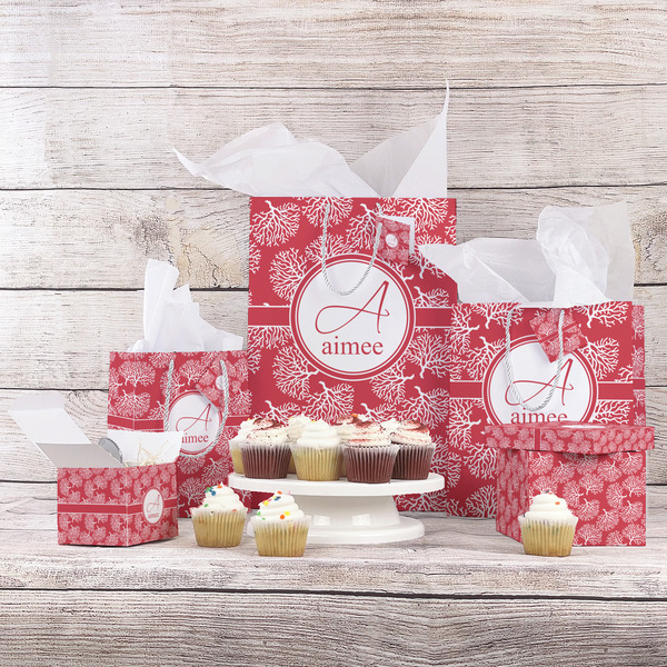 Coral Gift Bags - In Context