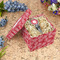 Coral Gift Boxes with Lid - Canvas Wrapped - Medium - In Context