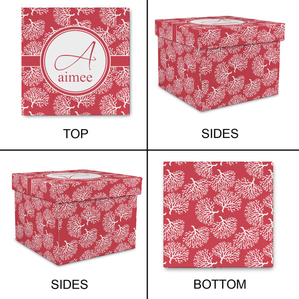 Coral Gift Boxes with Lid - Canvas Wrapped - Small - Approval
