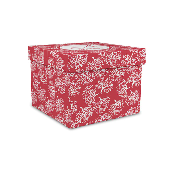 Custom Coral Gift Box with Lid - Canvas Wrapped - Small (Personalized)