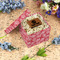 Coral Gift Boxes with Lid - Canvas Wrapped - Small - In Context