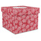 Coral Gift Boxes with Lid - Canvas Wrapped - X-Large - Front/Main