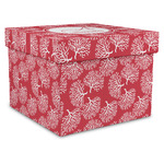Coral Gift Box with Lid - Canvas Wrapped - XX-Large (Personalized)