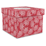 Coral Gift Box with Lid - Canvas Wrapped - XX-Large (Personalized)