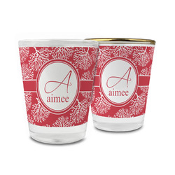 Coral Glass Shot Glass - 1.5 oz (Personalized)