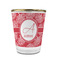 Coral Glass Shot Glass - 1.5 oz - with Gold Rim - Set of 4 (Personalized)