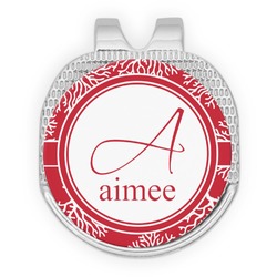 Coral Golf Ball Marker - Hat Clip - Silver