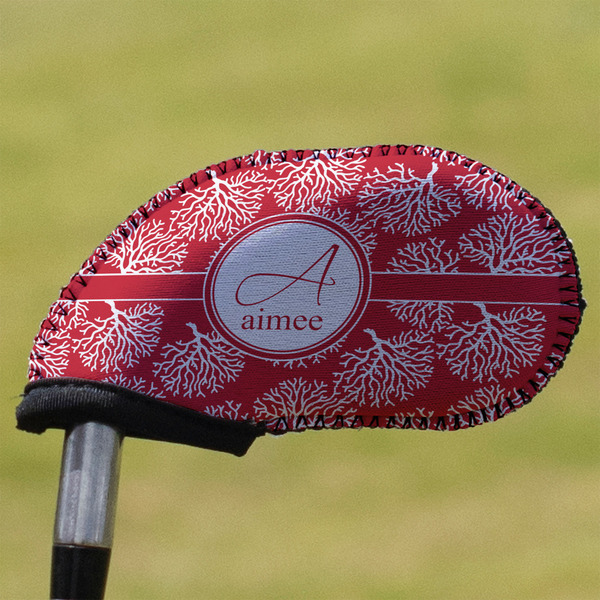 Custom Coral Golf Club Iron Cover (Personalized)