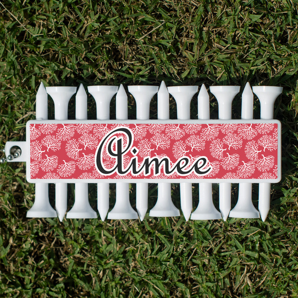 Custom Coral Golf Tees & Ball Markers Set (Personalized)