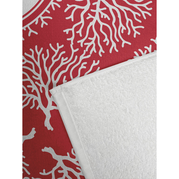 Coral Golf Towel - Detail